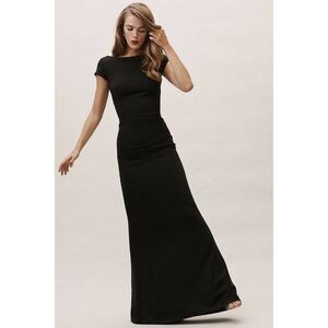NWT BHLDN KATIE MAY MADISON CREPE MAXI DRESS BLACK